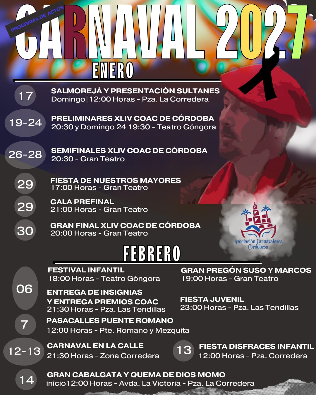 Programa de Actos Carnaval de Córdoba 2027